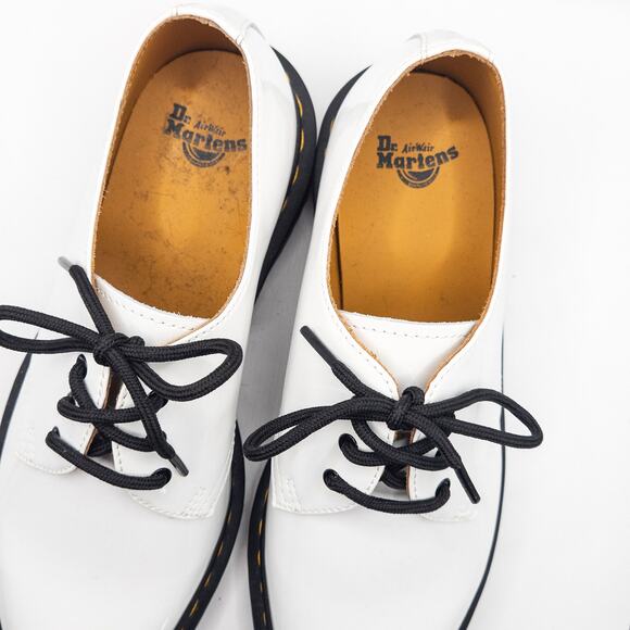 Dr. Martens Women's Shoes Mod Revival Edge White Glossy Oxfords Patent Size 9 - Picture 3 of 7